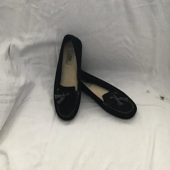Ugg Black Australia Lizzy Suede Moccasin - Picture 2 of 8